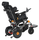 Rear Right View Of The Bangeran Pegasus Cerebral Palsy Kids Electric Wheelchair Shown In Orange Color