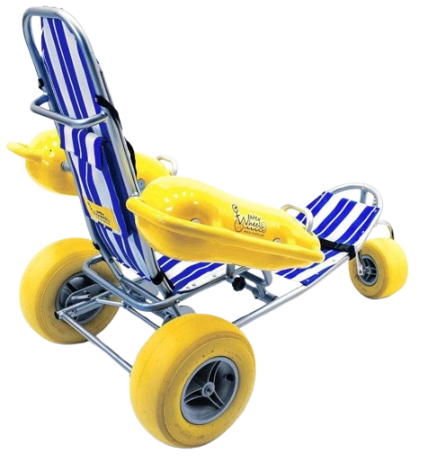 Rear View AccessRec WaterWheels Floating Beach Wheelchair Right Side