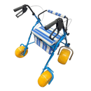 Rear View Of The AccessRec AccessWalk® All-Terrain Beach Rollator Shown In Blue And Black Color