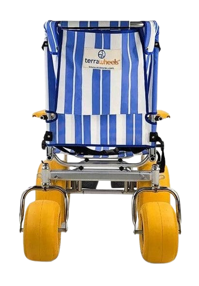 Rear View Of The AccessRec TerraWheels All-Terrain Beach Wheelchair 