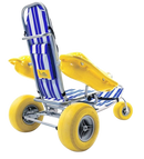 Rear View Of The AccessRec WaterWheels Floating Beach Wheelchair