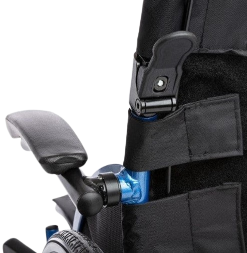 Rear View Of The Armrest For The Strongback 24 Flip Back Arms Ultra-Lightweight Wheelchair Shown In The Flat Position