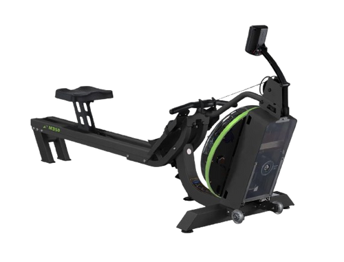 Rear View Of The Dynamic Fluid Fitness M350 Rower