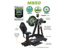 Rear View Of The Dynamic Fluid Fitness M850 UBE Shown With Descriptions Of Its Key Features