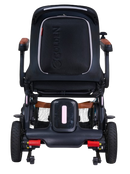 Rear View Of The Golden Technologies Ally Pro Omnidirectional Electric Wheelchair Shown In Teal Color