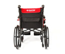 Rear View Of The Journey So Lite C2 Wheelchair Shown In Red Color