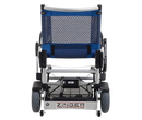 Rear View Of The Journey Zinger Electric Wheelchair Shown In Blue Color