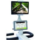 Rear View Of The Kinetec Kinevia Duo Active Passive Trainer Focusing On The Digital Display Showing A Wooden Bridge