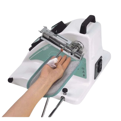 Rear View Of The Kinetec Maestra Hand And Wrist CPM Machine With Arm Demonstration