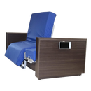 Rear View Of The Med Mizer Active Care Deluxe Rotating Bed In The Chair Position