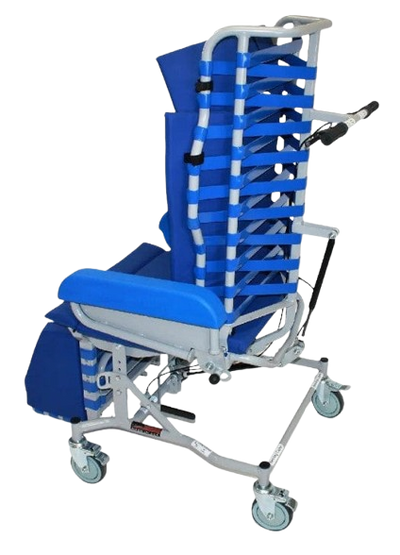 Rear View Of The Med Mizer FlexTilt Comfort Chair Showing The Pressure Relief Straps