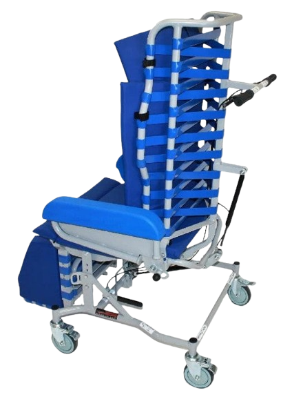 Rear View Of The Med Mizer FlexTilt Comfort Chair Showing The Pressure Relief Straps