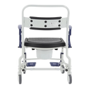 Rear View Of The Rebotec Dallas Bariatric Shower Commode Chair With Armrests And Leg Rests In Standard Position 