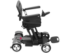 Right Side Overhead View Of The Bangeran Titan Electric Wheelchair Shown In Gray Color 