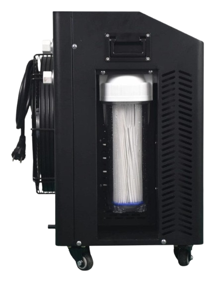 Right Side View Of Dynamic Round Inflatable Cold Plunge Chiller