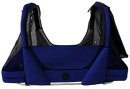 Right Side View Of The Abram's Nation Safety Sleeper 400 Model Shown With An Open Tent Configuration In Navy Blue Color