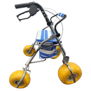 Right Side View Of The AccessRec AccessWalk® All-Terrain Beach Rollator Shown In Grey And Black Color