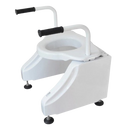 Right Side View Of The ArGo Electric Toilet Lift Shown In The Lowered Position