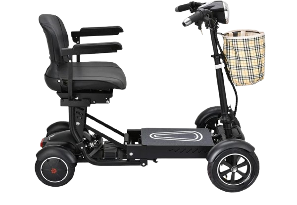 Right Side View Of The Bangeran Dragon EX Mobility Scooter Shown In Black Color