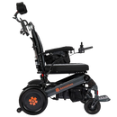Right Side View Of The Bangeran Mammoth EX Automatic Recline Electric Wheelchair Shown In Black And Orange Color 