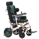 Right Side View Of The Bangeran Pegasus Cerebral Palsy Kids Electric Wheelchair Shown In Green Color