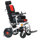 Right Side View Of The Bangeran Pegasus Cerebral Palsy Kids Electric Wheelchair Shown In Red Color