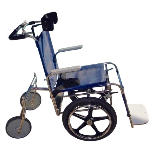 Right Side View Of The Debug Mobility Aquatic Submersible Wheelchair With Three Piece Headrest Assembly