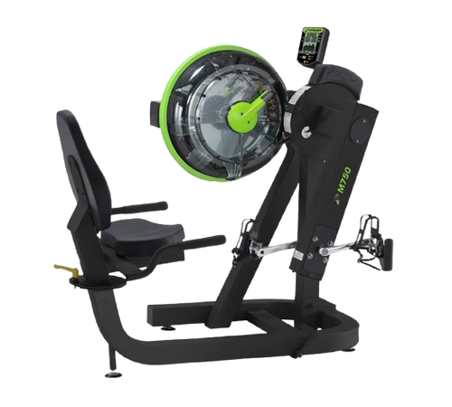 Right Side View Of The Dynamic Fluid Fitness M750 Cycle XT Shown With Pedals In The Lower Body Position