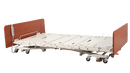 Right Side View Of The Emerald Infinity Max UltraWide Expandable Homecare Bed Shown In The Flat Position