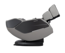 Right Side View Of The Ergotec Pluto Massage Chair | ET-180 In Gray Color Shown In The Fully Reclined Position