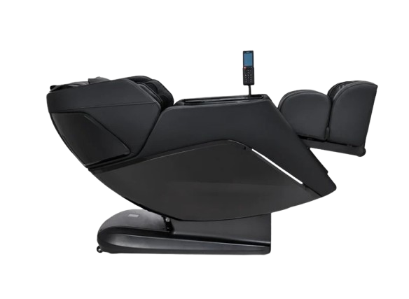Right Side View Of The Ergotec Venus Massage Chair | ET-400 In Black Color Shown In The Zero Gravity Reclined Position