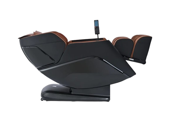 Right Side View Of The Ergotec Venus Massage Chair | ET-400 In Tan Color Shown In The Zero Gravity Reclined Position