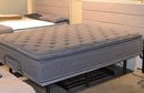 Right Side View Of The Eurolux Novis: The 5-Layer Luxury Mattress Crafted By Masters Shown On A Platform Frame Shown In A Showroom Setting