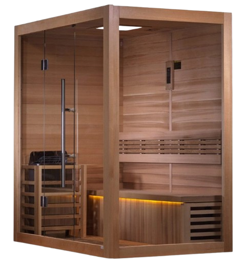 Right Side View Of The Golden Designs Forssa 3-Person Indoor Sauna | GDI-7203-01