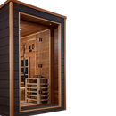 Right Side View Of The Golden Designs Karlstad 6-Person Hybrid Outdoor Sauna | GDI-8226-01