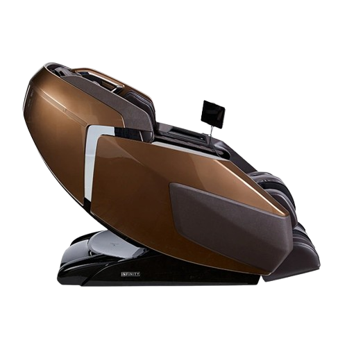 Right Side View Of The Infinity Imperial Syner-D Massage Chair Shown In Dark Brown/Dark Brown Color