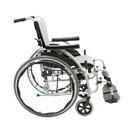 Right Side View Of The Karman S-Ergo 125 Wheelchair Shown With Gray Cushions And Silver Frame