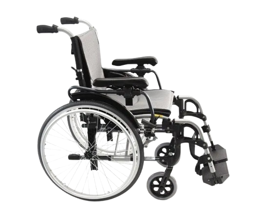 Right Side View Of The Karman S-Ergo 305 Wheelchair Shown With Pearl Silver Frame