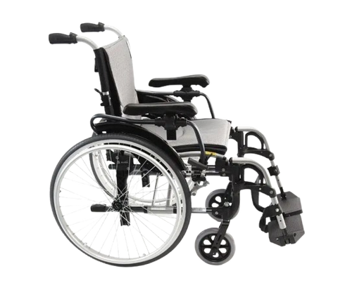 Right Side View Of The Karman S-Ergo 305 Wheelchair Shown With Pearl Silver Frame