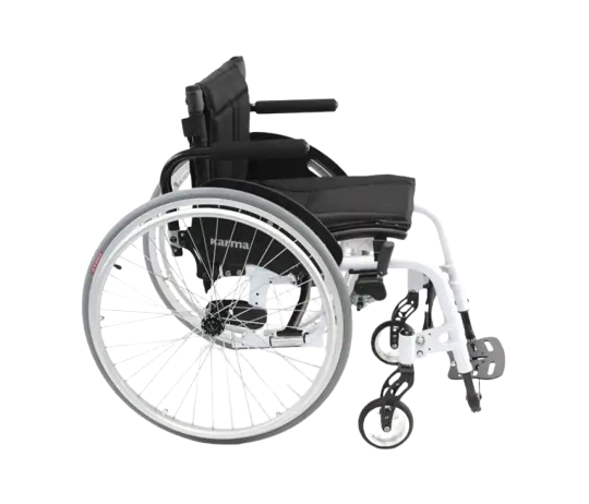 Right Side View Of The Karman S-Ergo ATX Wheelchair Shown In The Fashion White Frame Color