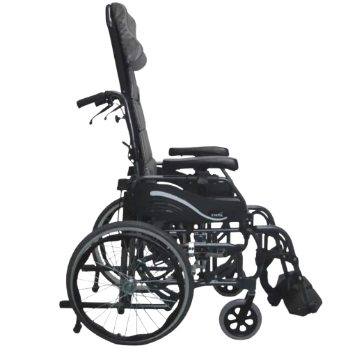 Right Side View Of The Karman VIP-515 Tilt-In-Space Wheelchair Shown In The Seated Position
