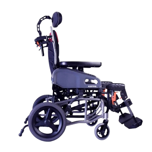 Right Side View Of The Karman VIP2-TR Tilt-In-Space Transport Wheelchair