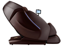 Right Side View Of The Kyota Hatsumei M900 AI 4D Massage Chair In Dark Brown Color Shown In The Upright Position