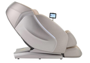 Right Side View Of The Kyota Hatsumei M900 AI 4D Massage Chair In Gray And Tan Color Shown In The Upright Position
