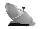 Right Side View Of The Kyota Joubu M880 4D Massage Chair In Gray And Tan Color Shown In The Upright Position