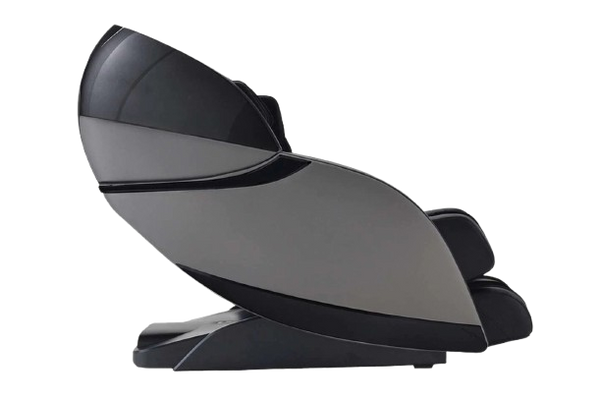 Right Side View Of The Kyota Kansha M878 Massage Chair In Black And Gray Color In The Upright Position