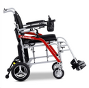 Right Side View Of The Metro Mobility iTravel Lite Lightweight Electric Wheelchair Shown In Silver Color