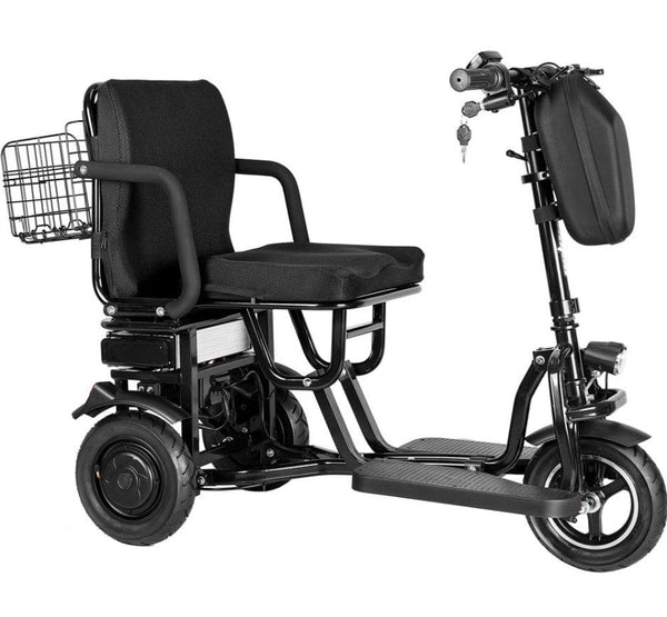 Right Side View Of The MotoTec Folding Mobility Electric Trike 48v 700w Dual Motor Lithium