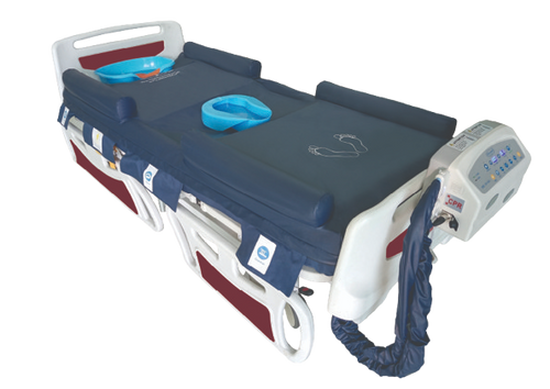 Right Side View Of The ObboMed OB-1680 StandardAir Alternating Pressure Mattress with Low Air Loss Shown In The Flat Position