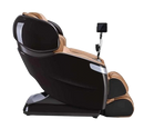 Right Side View Of The Ogawa Master Drive AI 2.0 Massage Chair | OG-8801 Shown In The Upright Chair Position In The Dark Brown And Sand Color